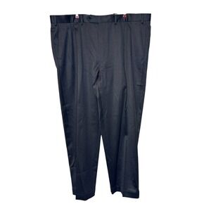 Samuelsohn Men's Dress Pants Wool Blend Pleated Cuffed Straight Fit Gray Sz. 44R